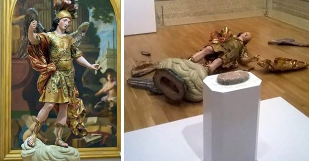 Un turista destruye una estatua de 400 años al intentar hacerse un selfie en un museo de Lisboa