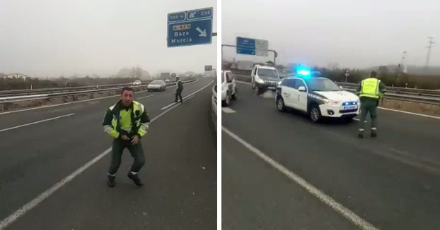 Detenido conductor suicida en la A-92 (Almería) esta mañana. Así se juega la vida la Guardia Civil de Tráfico