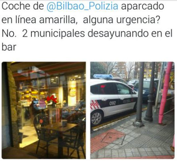 La policía municipal de Bilbao la vuelve a liar en las redes sociales