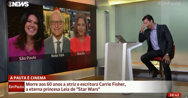 Atención a las palabras de un reportero después de comentar la muerte de Carrie Fisher