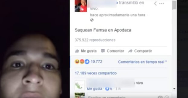 Roba un iPhone en un saqueo y se graba sin querer en la retransmisión en directo en Facebook