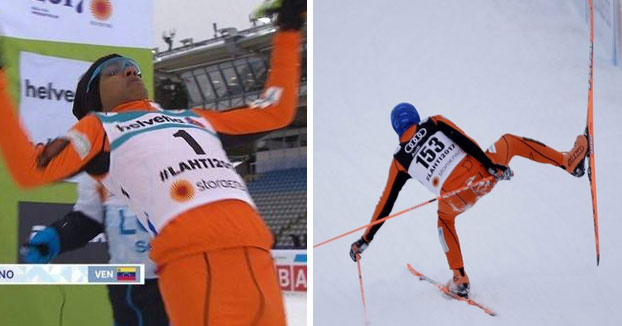 La odisea del esquiador venezolano Adrián Solano. Nunca había tocado la nieve (Vídeo)
