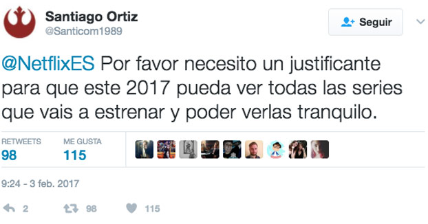 Le pide un justificante a Netflix para poder ver tranquilo todas sus series y la compañía no tarda en responder