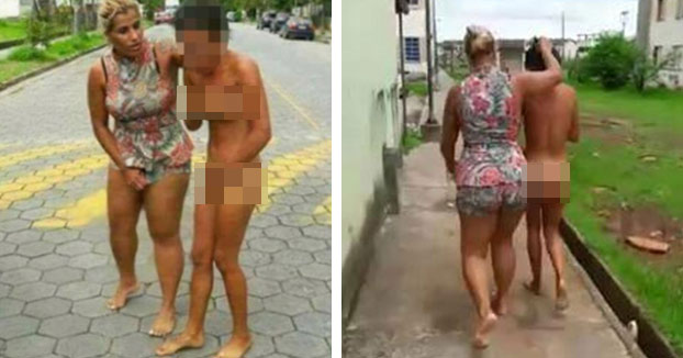 Sorprendió a su marido con su amante, la agarró, le cortó el pelo y la paseó desnuda por la calle