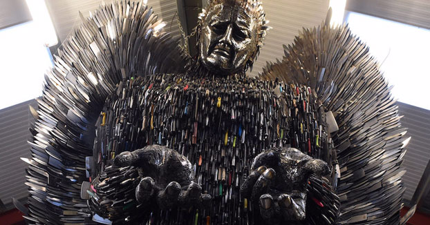 Knife Angel, una escultura creada con 100.000 cuchillos confiscados por la policía