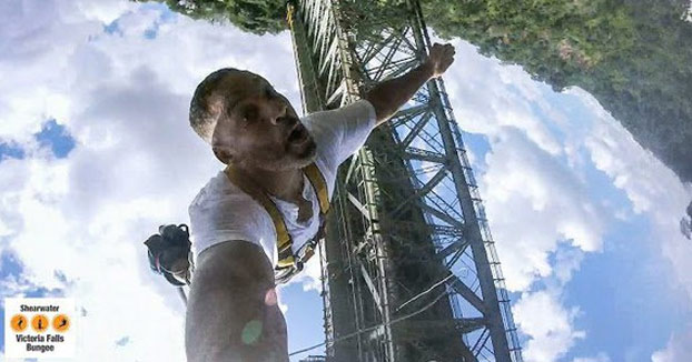 Will Smith cumple uno de sus sueños y se lanza desde un puente de las Cataratas Victoria