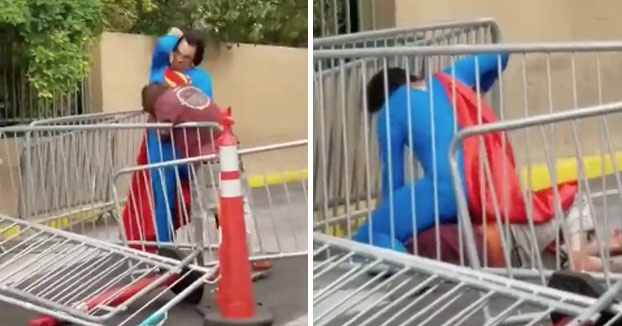 Superman llega a los puños con un mendigo