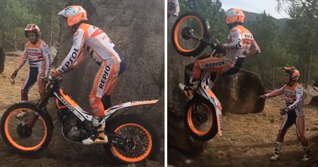 A Toni Bou no se le resiste nada por su camino con la moto de trial