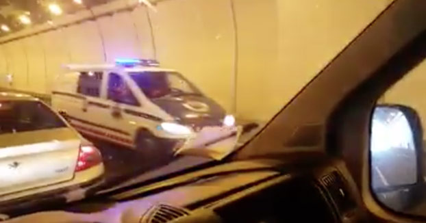 La policía vasca atropella a un ternero en un túnel de la A-8