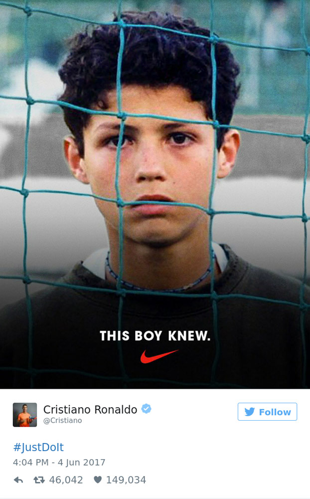 Cristiano Ronaldo tuiteó el nuevo anuncio de Nike en el que aparece y le ha salido el tiro por la culata