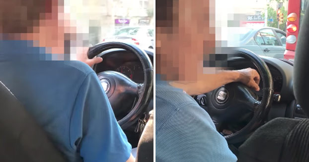 Graba el trayecto con un taxista borracho en Barcelona