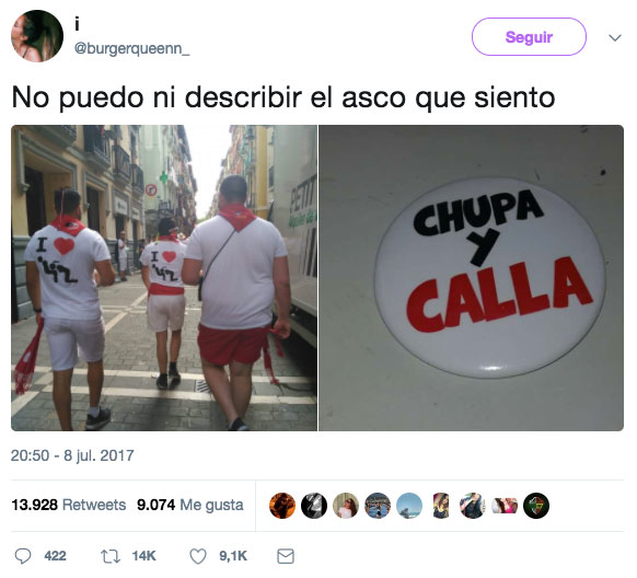 No puedo ni describir el asco que siento