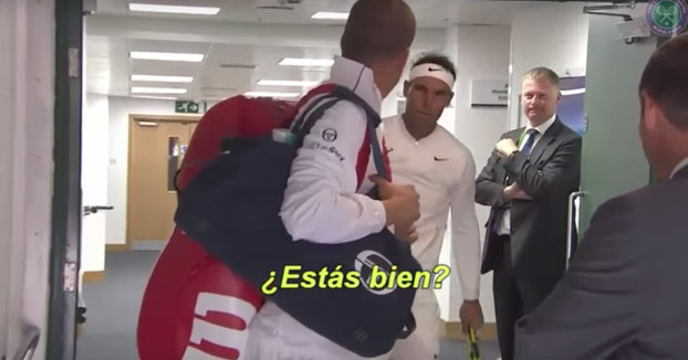 El golpazo que se dio Rafa Nadal en la cabeza mientras calentaba en el túnel de vestuarios