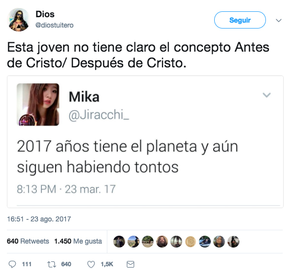 Esta joven no tiene claro el concepto Antes de Cristo / Después de Cristo