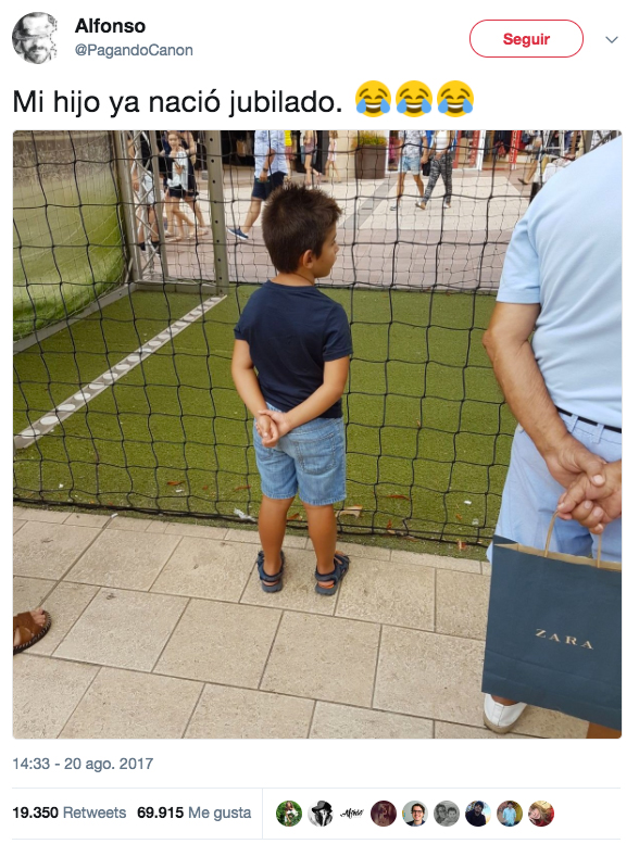 Mi hijo ya nació jubilado