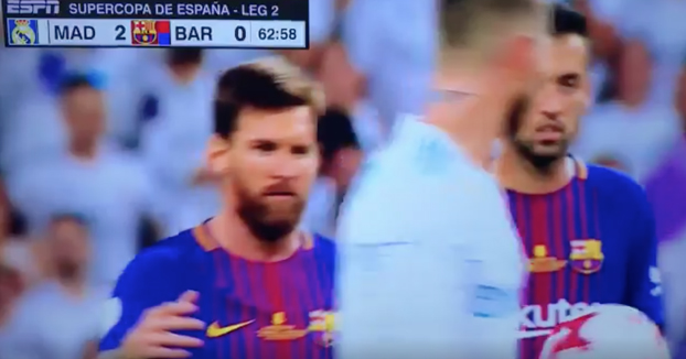 La vacilada de Sergio Ramos a Messi durante el Real Madrid - Barça
