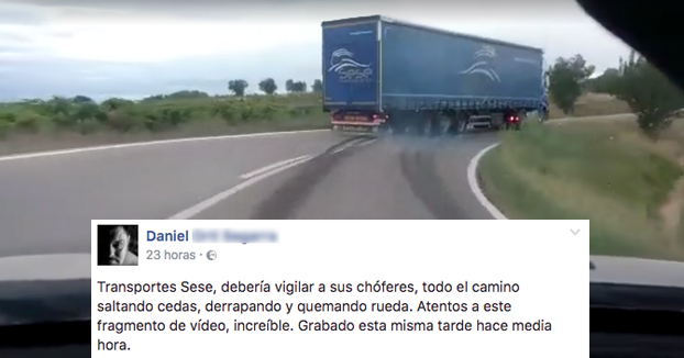 ''Transportes Sesé debería vigilar a sus chóferes. Atentos a este fragmento de vídeo''