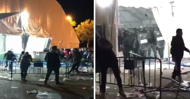 Ocho agentes heridos y 27 detenidos en una batalla campal en el macrobotellón de Majadahonda (Vídeo)