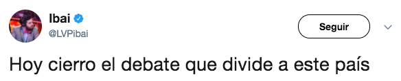 Hoy cierro el debate que divide a este país