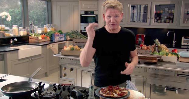 Huevos con bacon al estilo de Gordon Ramsay