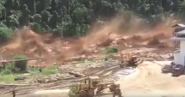 Rotura de una presa en Laos