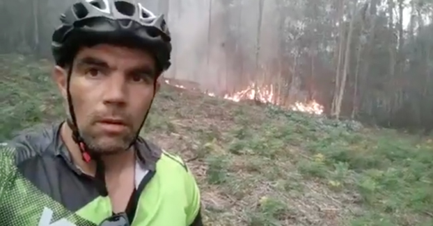 Vídeo grabado por un ciclista en Oleiros, A Coruña ayer a las 19:00. Indignante