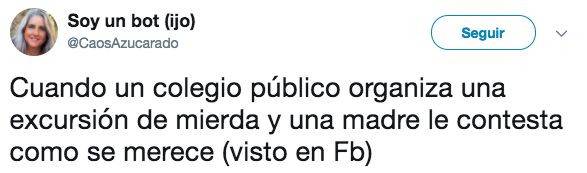 Un colegio de Málaga organiza una excursión de mierda y una madre le contesta como se merece