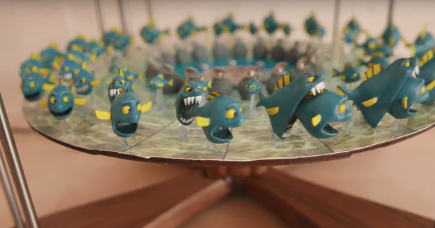 Espectacular animación 3D de peces comiéndose entre ellos