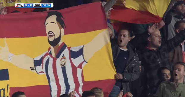 Así apoya la afición del Willem II (Holanda) al español Fran Sol tras ser diagnosticado de cáncer testicular