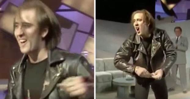 Hace 27 años que Nicolas Cage hizo la entrada más lamentable a un plató de televisión