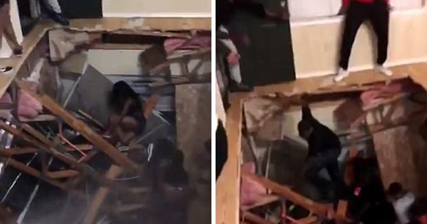 El suelo del apartamento se viene abajo durante una fiesta de estudiantes