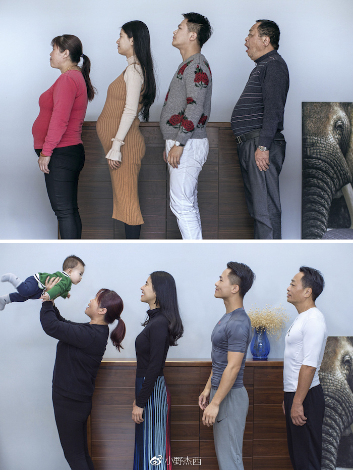 Esta familia china pasó 6 meses haciendo ejercicio y ahora parecen modelos