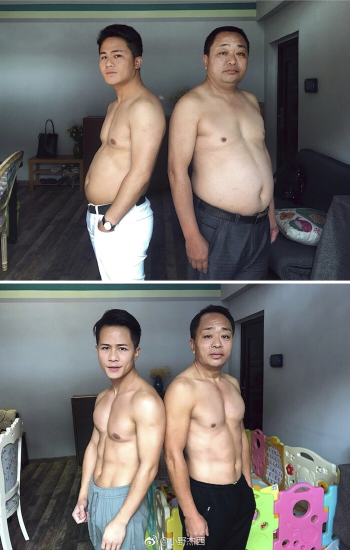 Esta familia china pasó 6 meses haciendo ejercicio y ahora parecen modelos