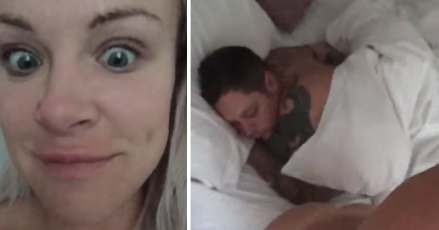 Mujer despierta a su novio con un pedo en la cara