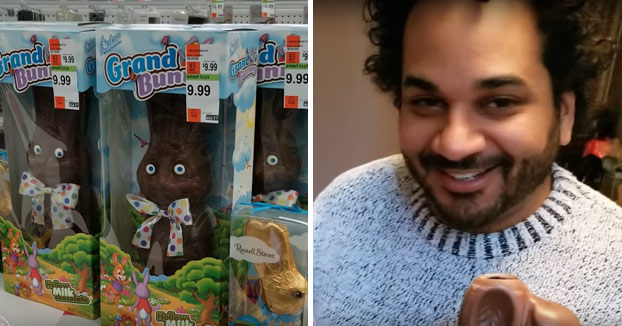 Papi, este conejito de Pascua sabe un poco raro, ¿no?