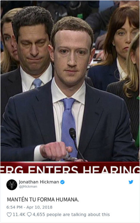 Los mejores memes sobre la comparecendia de Mark Zuckerberg en el Senado