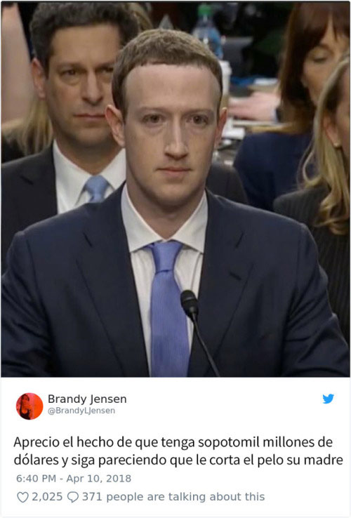 Los mejores memes sobre la comparecendia de Mark Zuckerberg en el Senado
