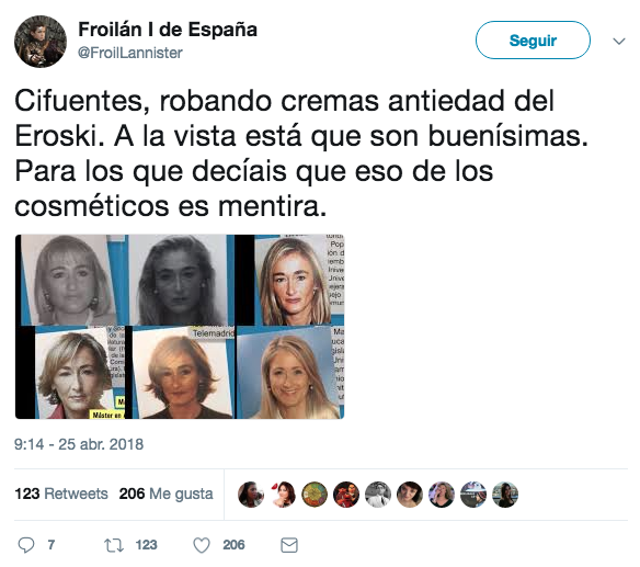 Los mejores memes y bromas sobre el robo de cremas de Cristina Cifuentes