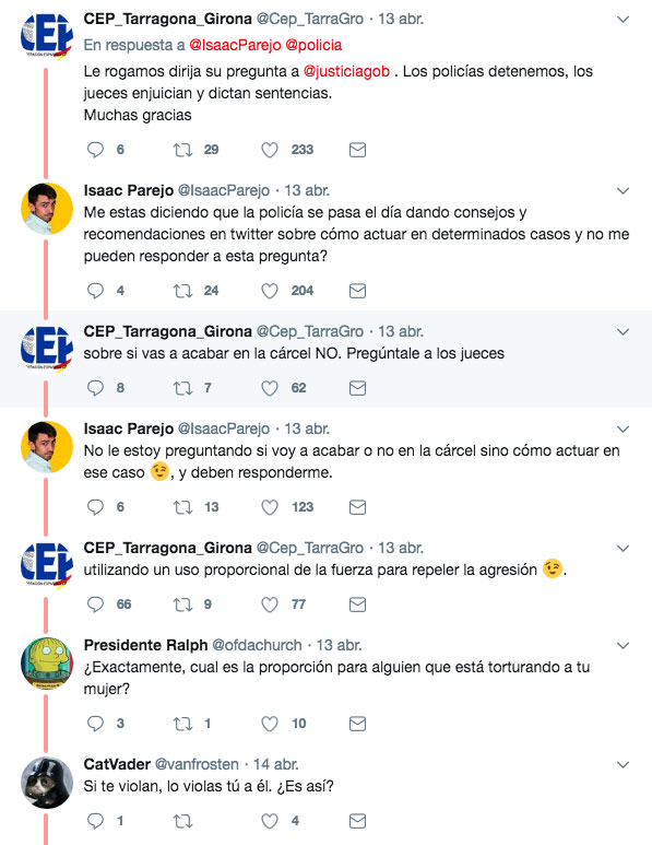 Hola Policía, necesito saber el protocolo de actuación para no acabar en la cárcel si un delincuente entra en mi casa