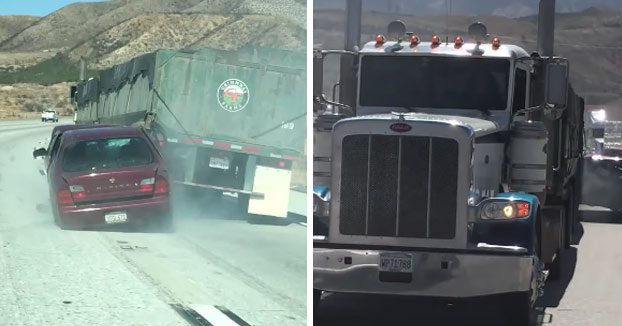 Iba tan tranquilo con su camión que ni se dio cuenta de que llevaba arrastrando un coche por la autovía