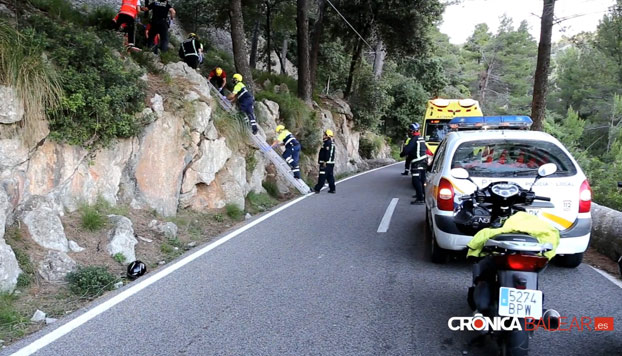 Fallece un ciclista tras chocar con una cabra y caer por un precipicio de 20 metros en Mallorca