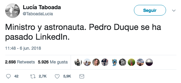 Los mejores tuits sobre el nombramiento de Pedro Duque como ministro de Ciencia, Innovación y Universidades