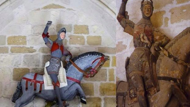 Ya hay nuevo Ecce Homo: La restauración del San Jorge de Estella que enfurece a los expertos