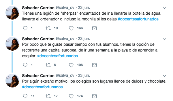 Cansado de que le preguntasen por sus vacaciones de tres meses este profesor calló a todos con este hilo