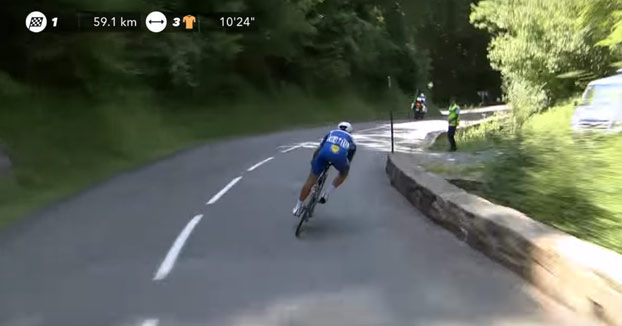 Peligrosa caída del ciclista Philippe Gilbert durante el Tour de Francia