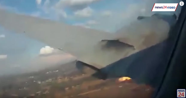 Accidente de avión grabado desde dentro por uno de los pasajeros