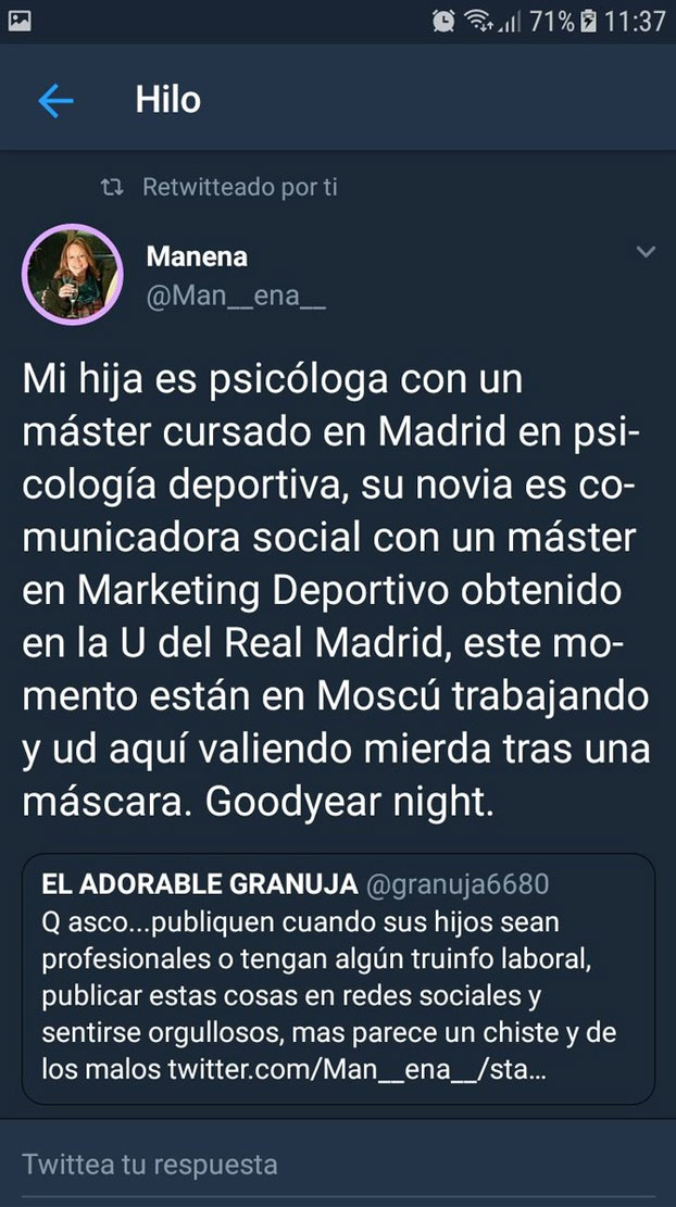 Con todos vosotros, el mejor zasca de la historia de Twitter