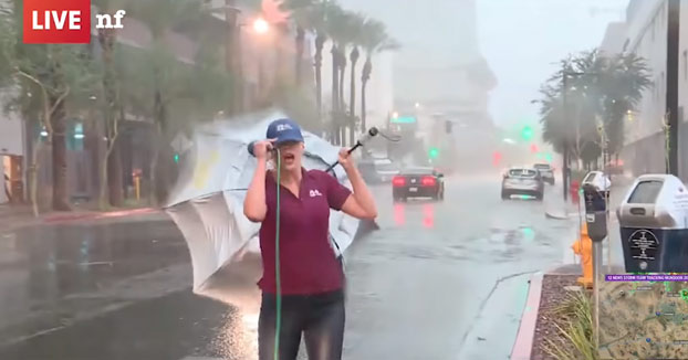 Tormenta en la ciudad. Conexión en directo con la reportera