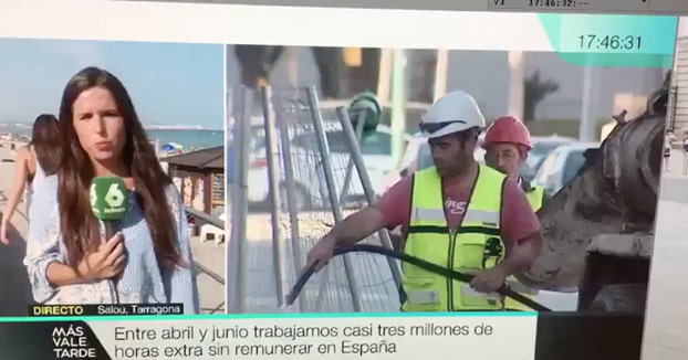 ''Hoy me ha tocado a mí. Un tipo ha decidido besarme la cabeza mientras hacía un directo''