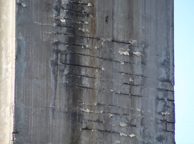 Fotos del estado de los pilares del viaducto de Somonte en la Y asturiana